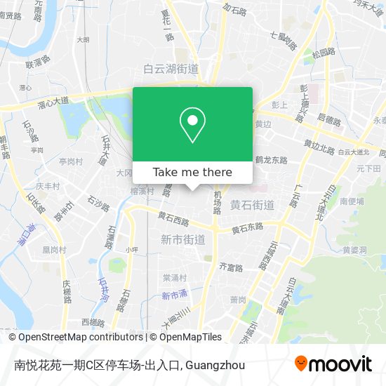 南悦花苑一期C区停车场-出入口 map