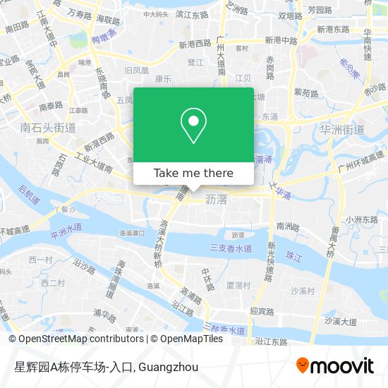 星辉园A栋停车场-入口 map