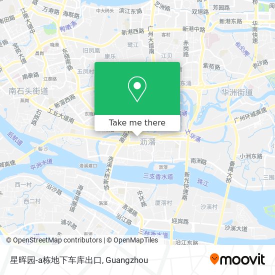 星晖园-a栋地下车库出口 map