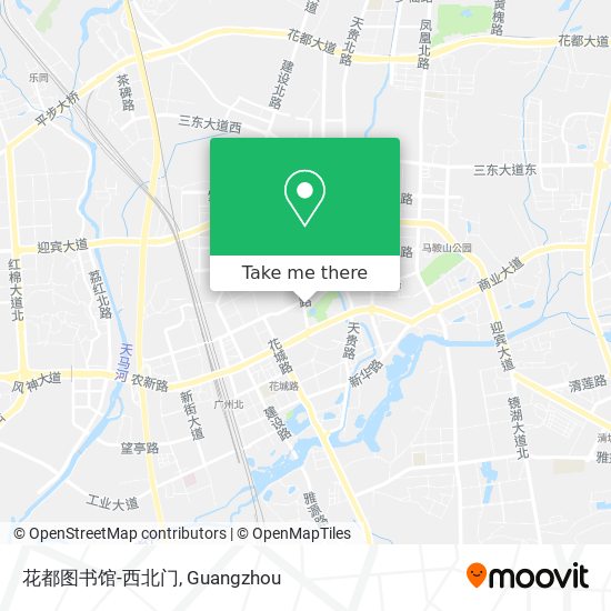花都图书馆-西北门 map