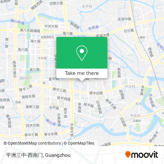 平洲三中-西南门 map