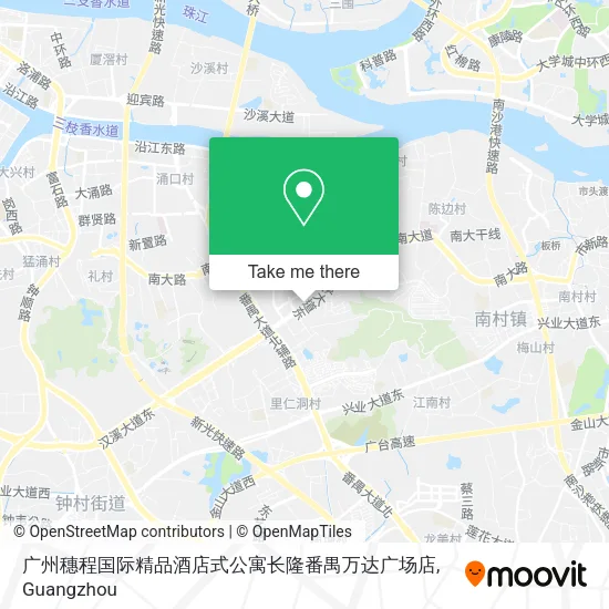 广州穗程国际精品酒店式公寓长隆番禺万达广场店 map