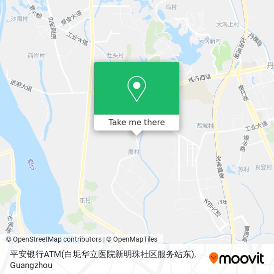 平安银行ATM(白坭华立医院新明珠社区服务站东) map