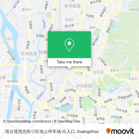 瑶台瑶池北街小区地上停车场-出入口 map