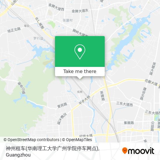 神州租车(华南理工大学广州学院停车网点) map