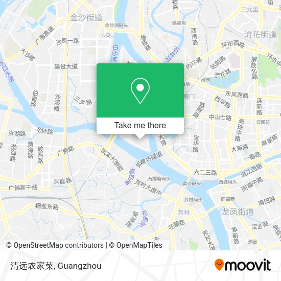 清远农家菜 map