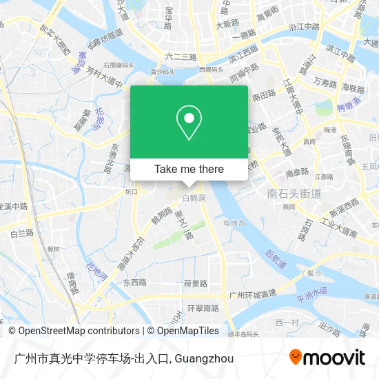 广州市真光中学停车场-出入口 map