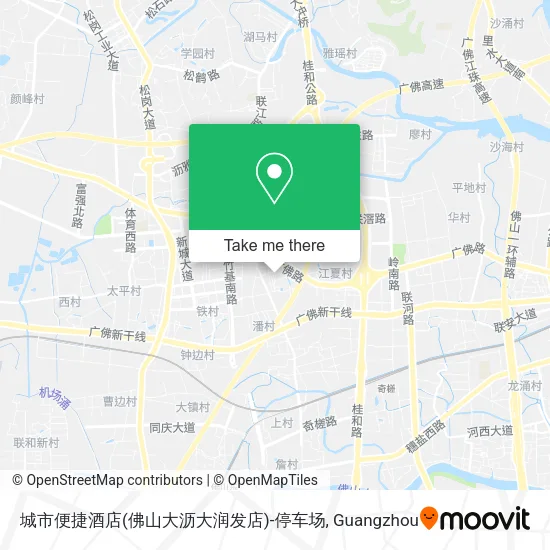城市便捷酒店(佛山大沥大润发店)-停车场 map