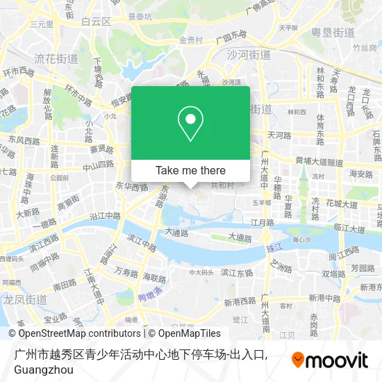 广州市越秀区青少年活动中心地下停车场-出入口 map