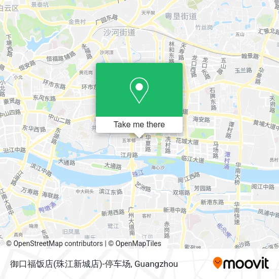 御口福饭店(珠江新城店)-停车场 map