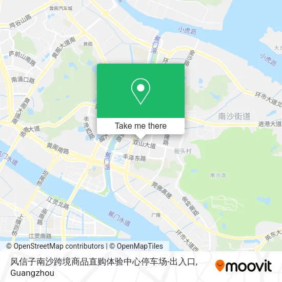 风信子南沙跨境商品直购体验中心停车场-出入口 map