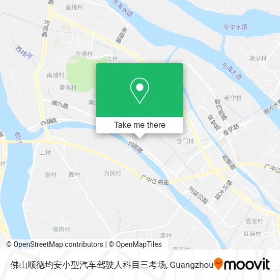 佛山顺德均安小型汽车驾驶人科目三考场 map