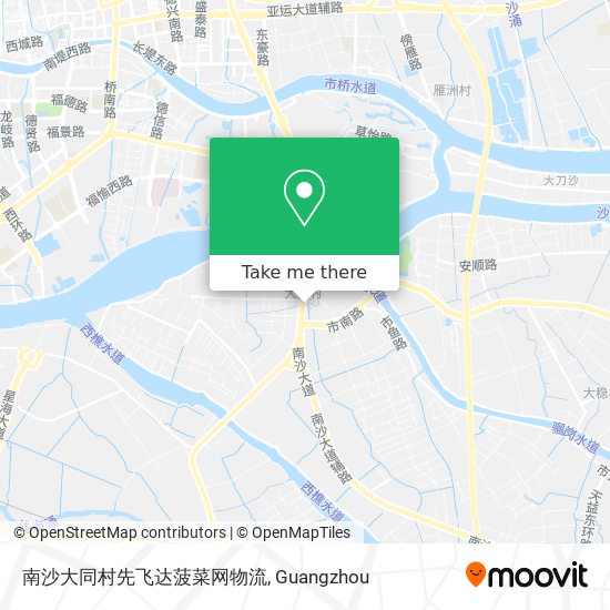 南沙大同村先飞达菠菜网物流 map