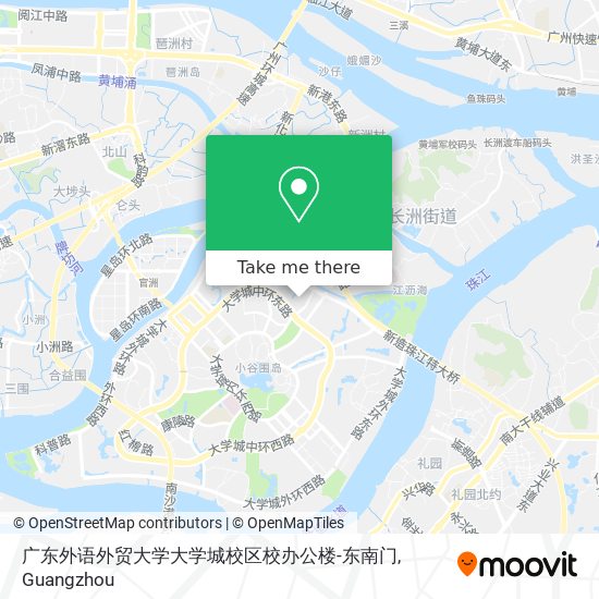 广东外语外贸大学大学城校区校办公楼-东南门 map