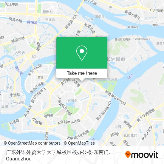 广东外语外贸大学大学城校区校办公楼-东南门 map