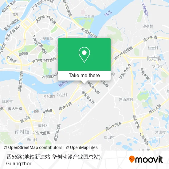 番66路(地铁新造站-华创动漫产业园总站) map