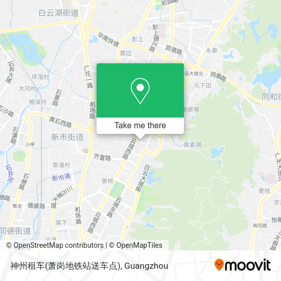 神州租车(萧岗地铁站送车点) map