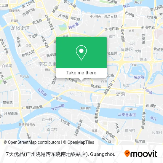 7天优品(广州晓港湾东晓南地铁站店) map