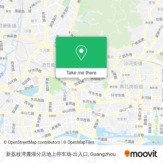 新荔枝湾麓湖分店地上停车场-出入口 map