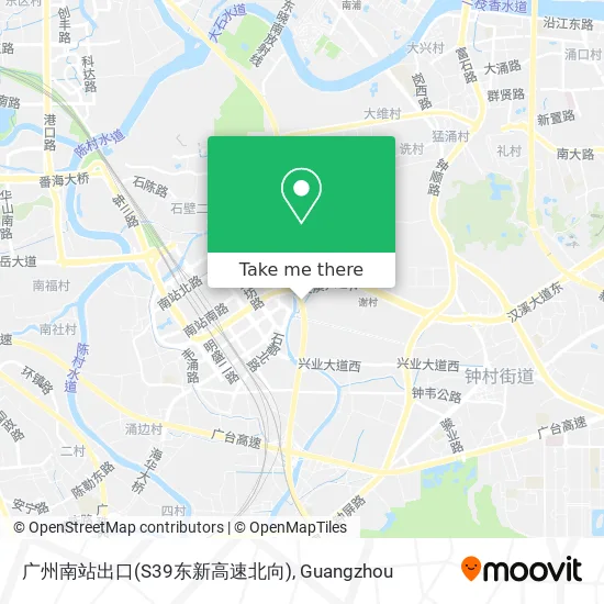 广州南站出口(S39东新高速北向) map
