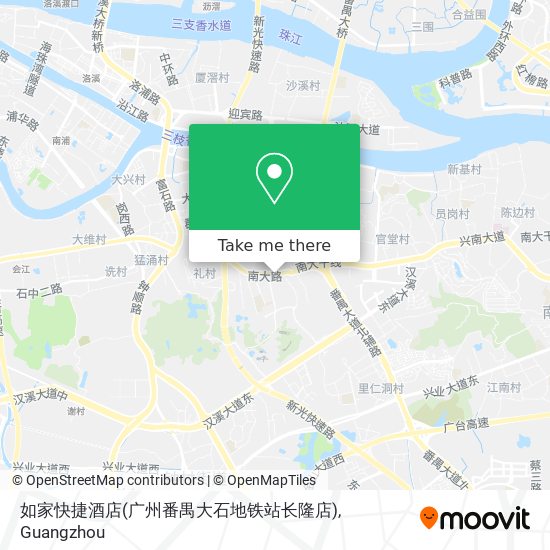 如家快捷酒店(广州番禺大石地铁站长隆店) map