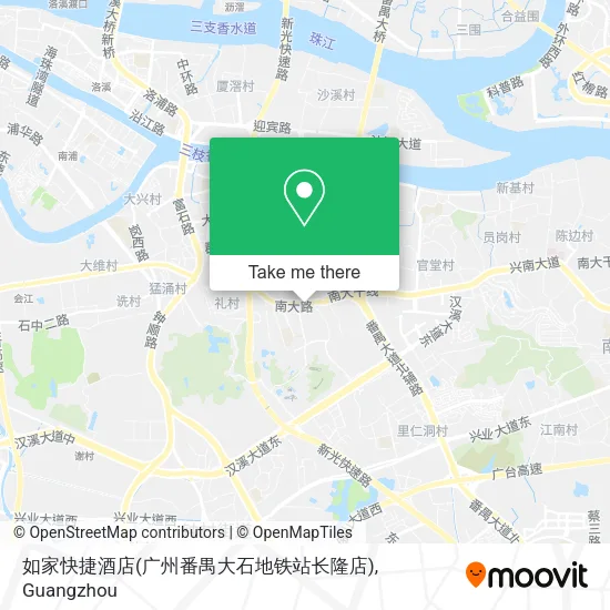 如家快捷酒店(广州番禺大石地铁站长隆店) map