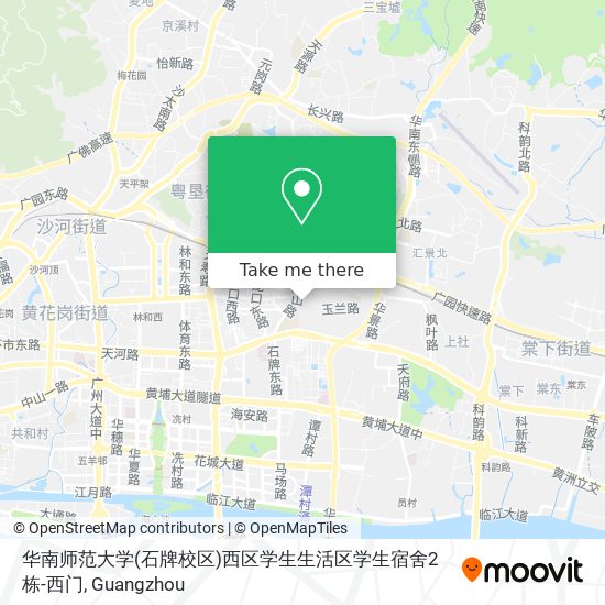 华南师范大学(石牌校区)西区学生生活区学生宿舍2栋-西门 map
