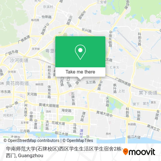 华南师范大学(石牌校区)西区学生生活区学生宿舍2栋-西门 map