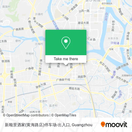 新顺景酒家(黄海路店)停车场-出入口 map