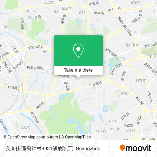 美宜佳(番禺钟村B981解放路店) map