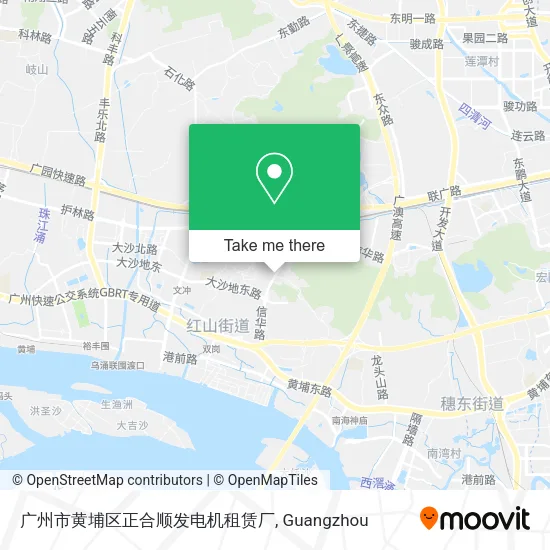 广州市黄埔区正合顺发电机租赁厂 map