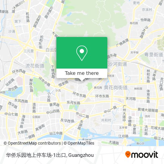 华侨乐园地上停车场-1出口 map