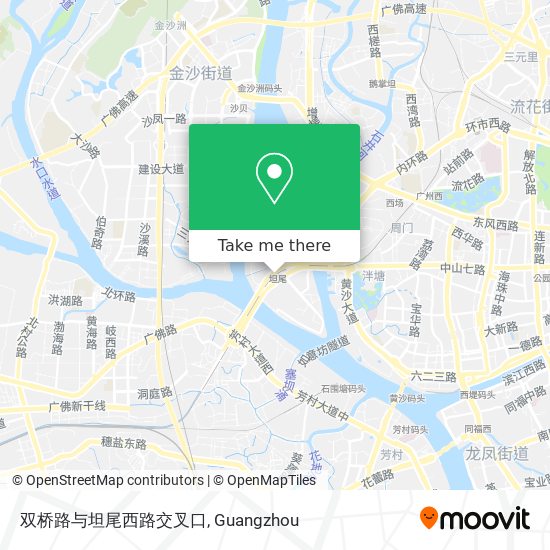 双桥路与坦尾西路交叉口 map