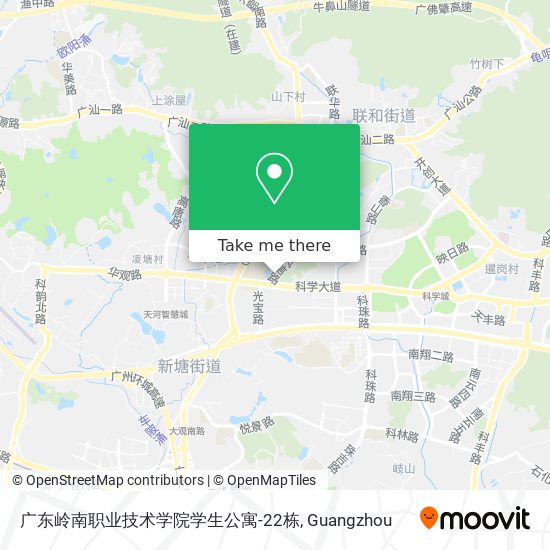 广东岭南职业技术学院学生公寓-22栋 map