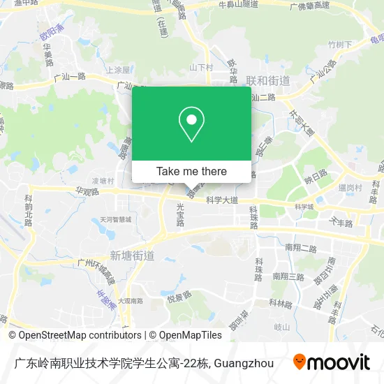 广东岭南职业技术学院学生公寓-22栋 map