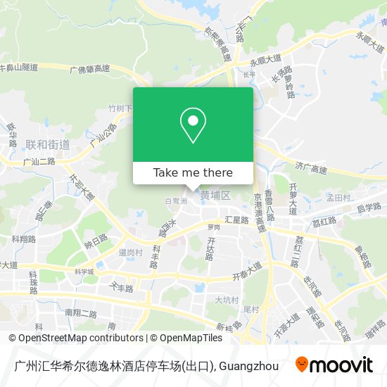 广州汇华希尔德逸林酒店停车场(出口) map