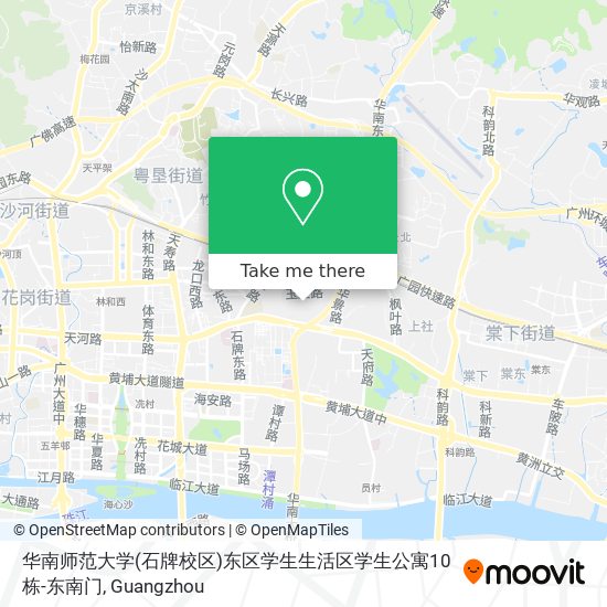 华南师范大学(石牌校区)东区学生生活区学生公寓10栋-东南门 map