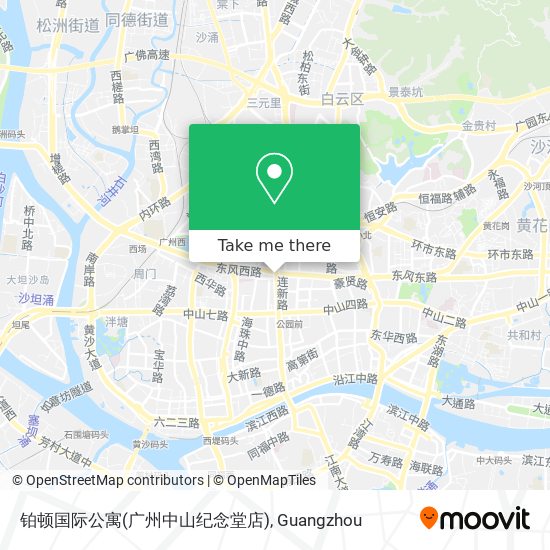 铂顿国际公寓(广州中山纪念堂店) map