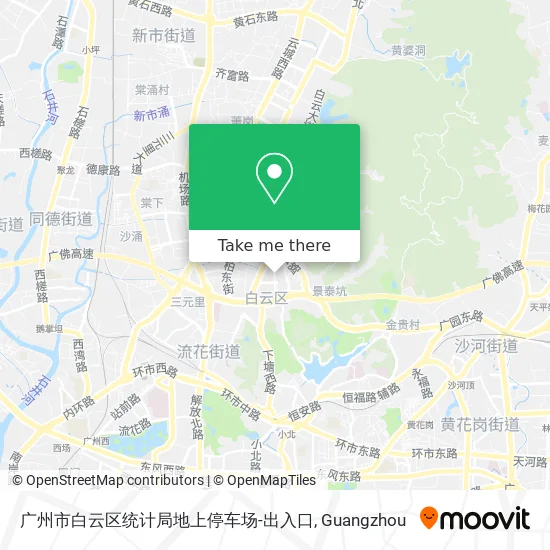 广州市白云区统计局地上停车场-出入口 map