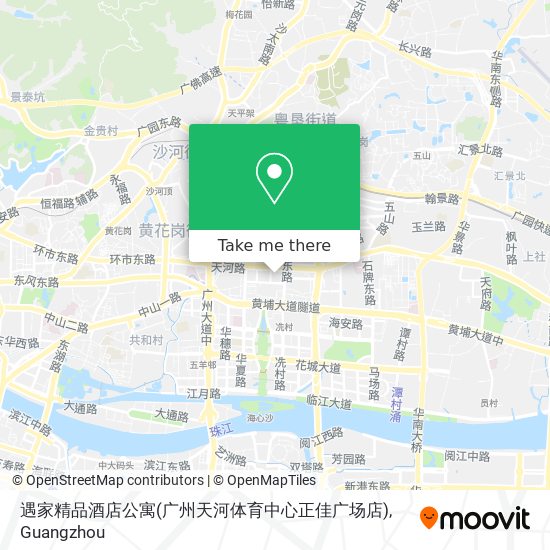 遇家精品酒店公寓(广州天河体育中心正佳广场店) map