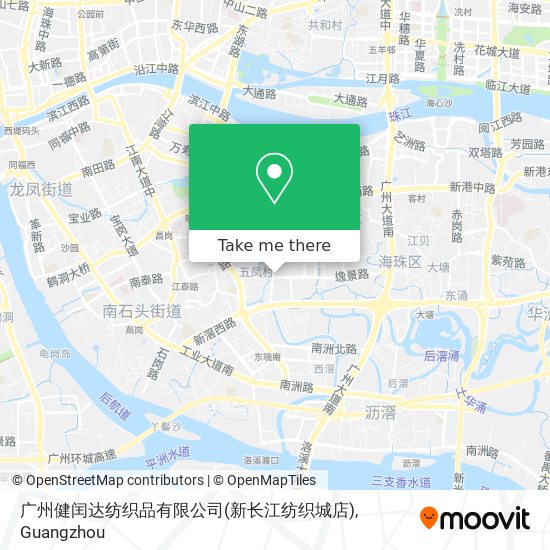 广州健闰达纺织品有限公司(新长江纺织城店) map