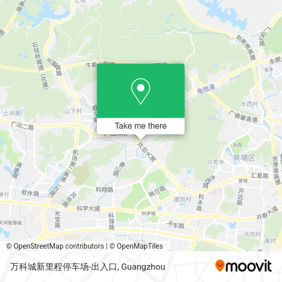 万科城新里程停车场-出入口 map
