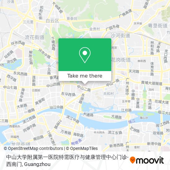 中山大学附属第一医院特需医疗与健康管理中心门诊-西南门 map