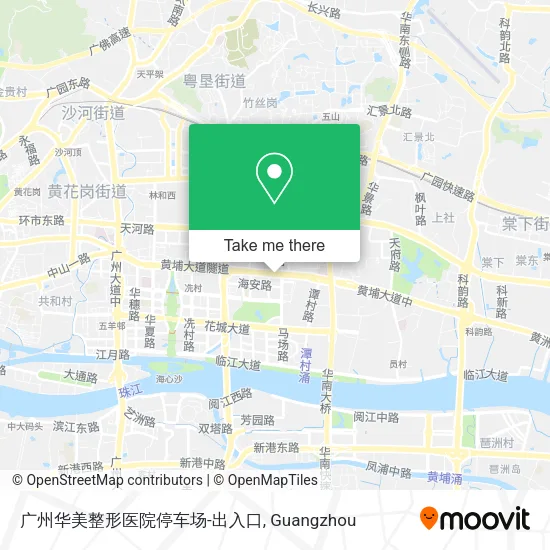 广州华美整形医院停车场-出入口 map