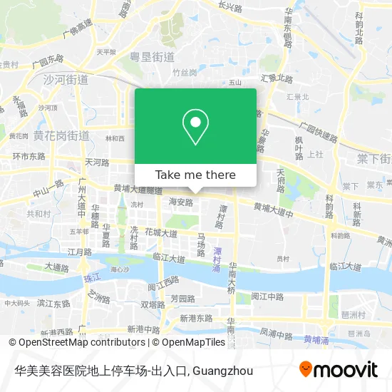 华美美容医院地上停车场-出入口 map