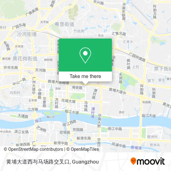 黄埔大道西与马场路交叉口 map