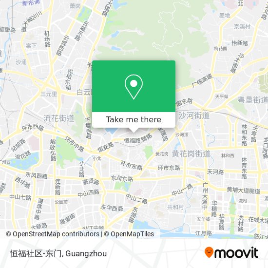 恒福社区-东门 map