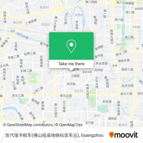 首汽瑞卡租车(佛山祖庙地铁站送车点) map