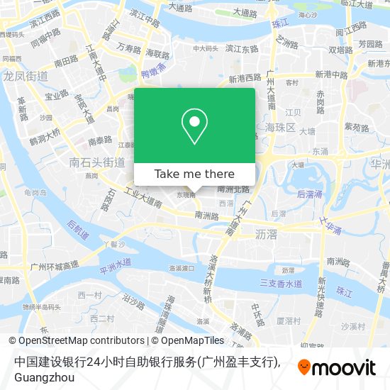 中国建设银行24小时自助银行服务(广州盈丰支行) map