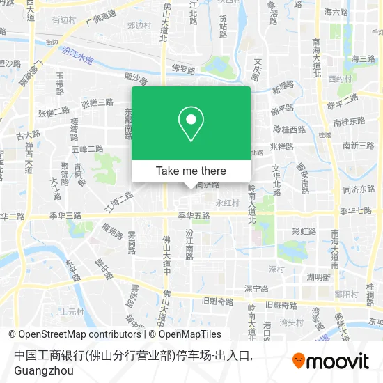 中国工商银行(佛山分行营业部)停车场-出入口 map